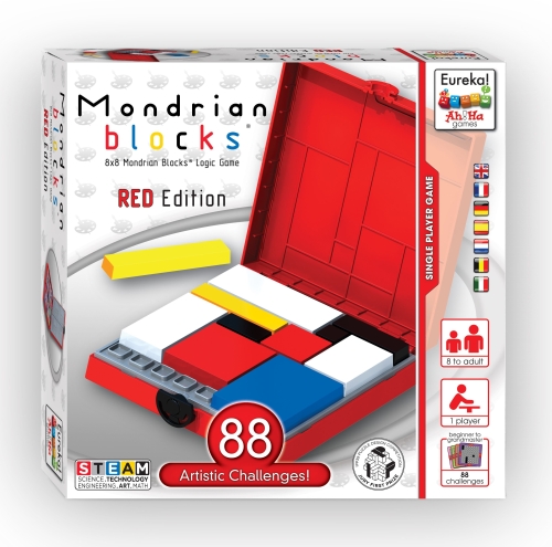 Ah!Ha juego de niños Mondrian Blocks rojo